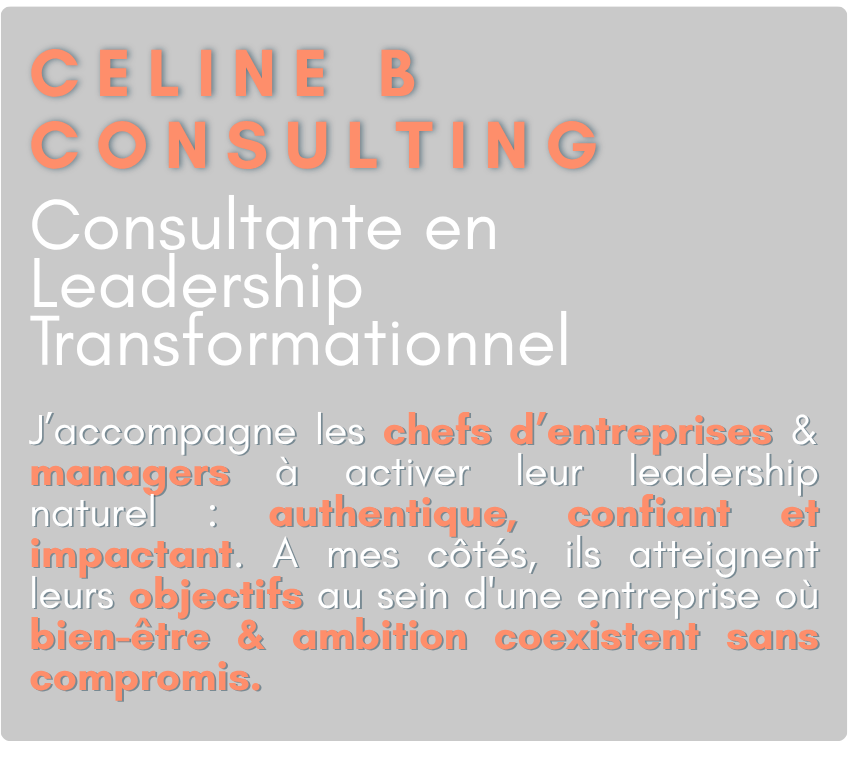 Celine B consulting Leadership - objectifs